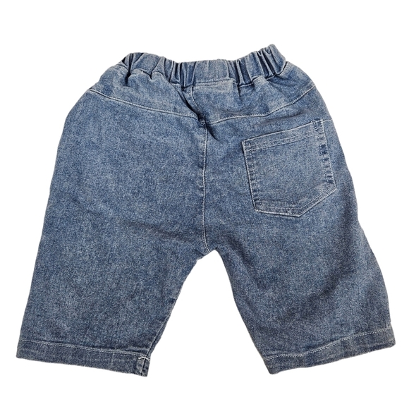 MS & WZ Kids Bart Simpson Spray Painting Denim Jean Shorts Size 5 Boys N24 - Picture 4 of 7